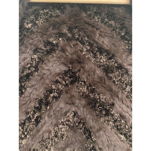 Sacks Fifth Avenue - Genuine fur blend brown shawl women's One size - Picture 2 of 4